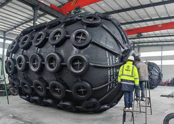 جودة حفرة بحرية هوائية يوكوهاما حفرة مطاط طبيعي قابلة للنفخ مع شبكة سلسلة مصنع