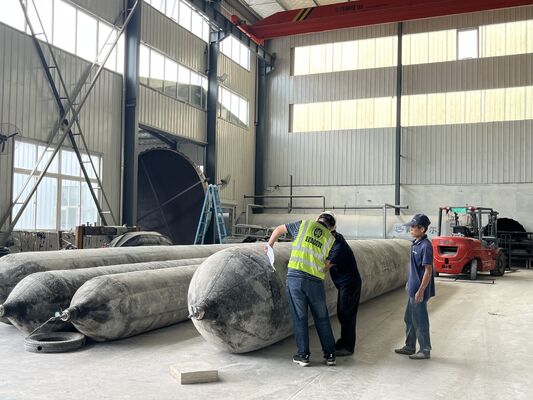 جودة Marine Rubber Airbag with Rapid Inflation Manifold for Simultaneous Multi Unit Operation in 0.8-3 M Diameter المصنع
